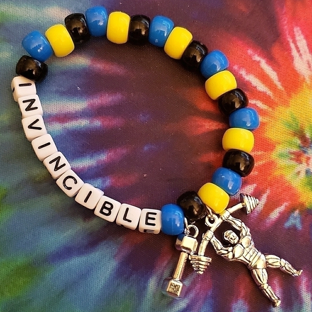 Handmade Marvel Legends: Invincible Kandi Bracelet